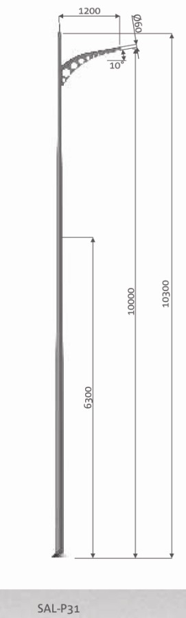 Lampadaire d'clairage urbain DECORATIF SAL P31